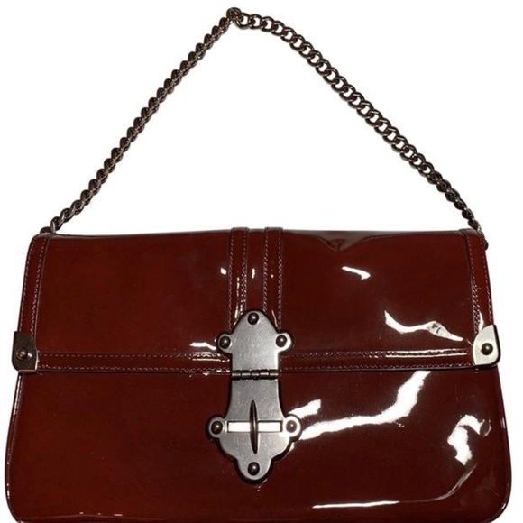 Tracy Reese Handbags - Tracy Reese Oxblood Patent Leather Clutch Shoulder Bag